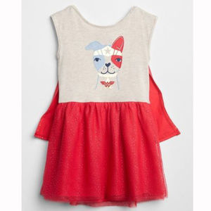 Baby Gap NWT Wonder Woman Dog Dress With Cape 2 Years